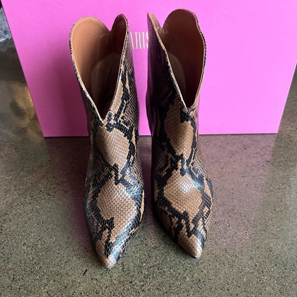 Rounded Stiletto Ankle Boots booties - Paris Texas - Picture 3 of 5